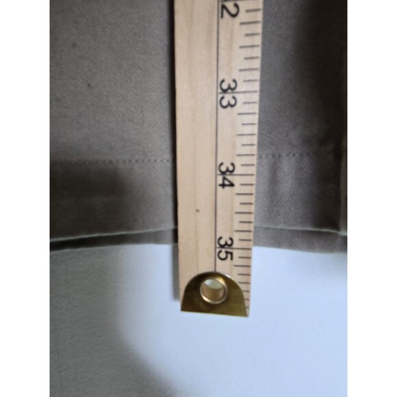 VTG Christopher & Banks Skirt Womens 4 Y2K Tan Khaki Canvas Modest Full Button - Picture 8 of 9